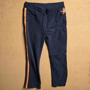 Vintage Harley Davidson Womens Striped Sweatpants Flared Leg Orange Size M